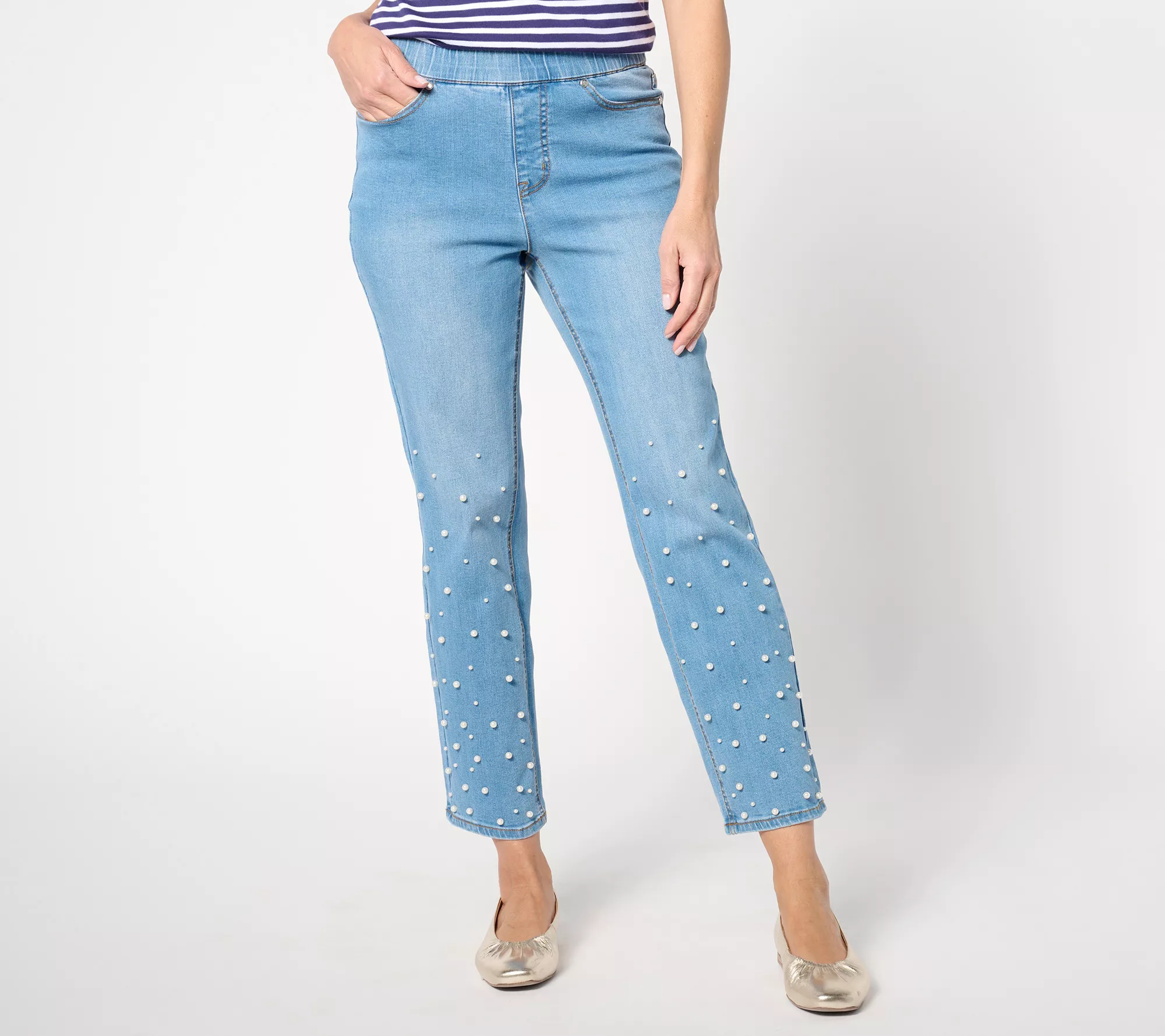 "As Is" Isaac Mizrahi Live! Regular True Denim Straight Ankle Jeans