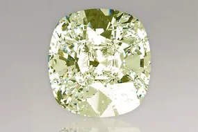 3.83 Carat Cushion Yellow Lab Diamond