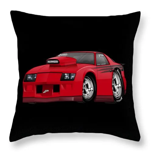 3rd Generation Camaro Drag Car - Throw Pillow