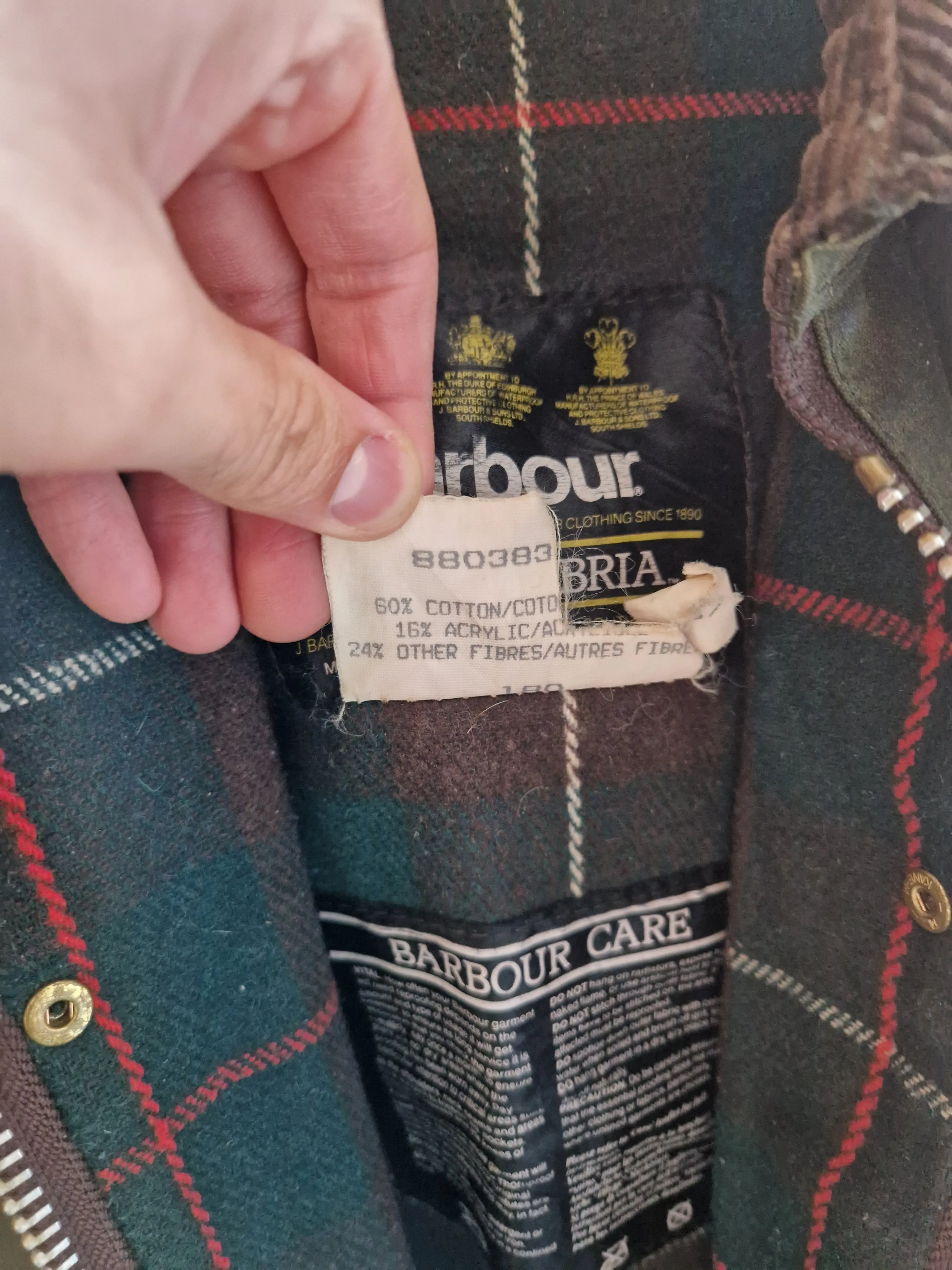 80's Barbour A400 Northumbria Wax Jacket - Size C36 Medium