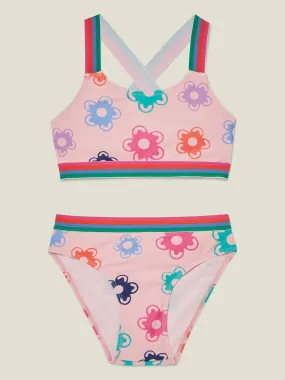 Accessorize Girls Flower Bikini - Pink