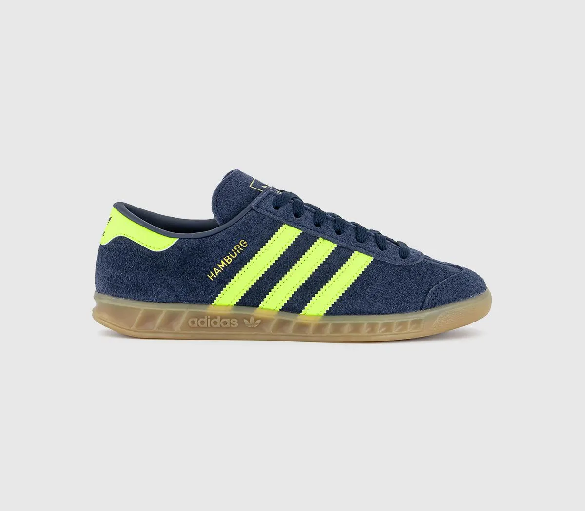 adidas Hamburg Trainers Night Indigo Solar Yellow Gold Metalic