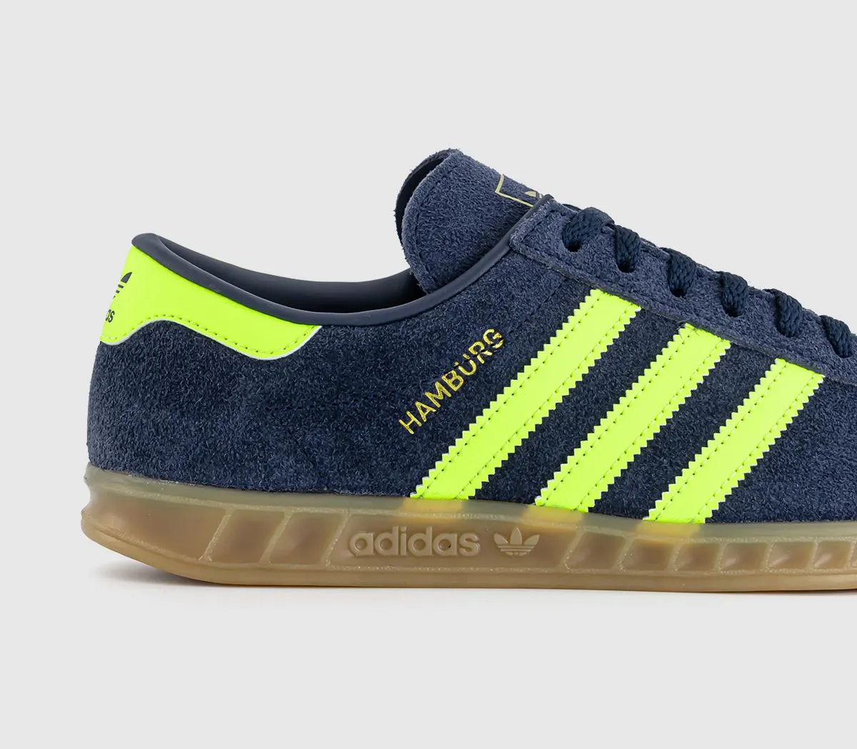 adidas Hamburg Trainers Night Indigo Solar Yellow Gold Metalic