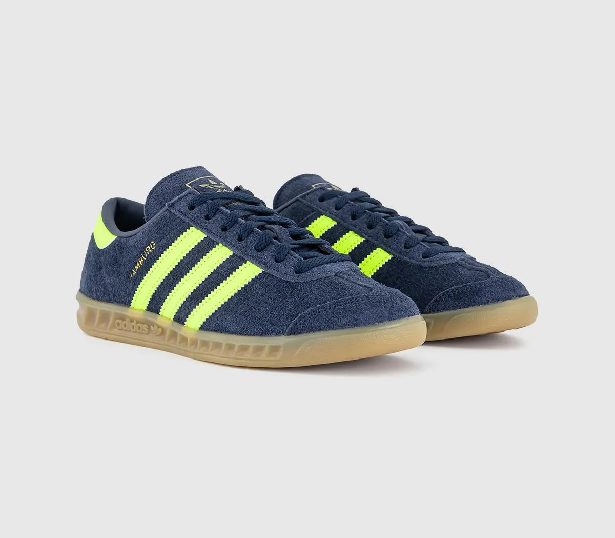 adidas Hamburg Trainers Night Indigo Solar Yellow Gold Metalic