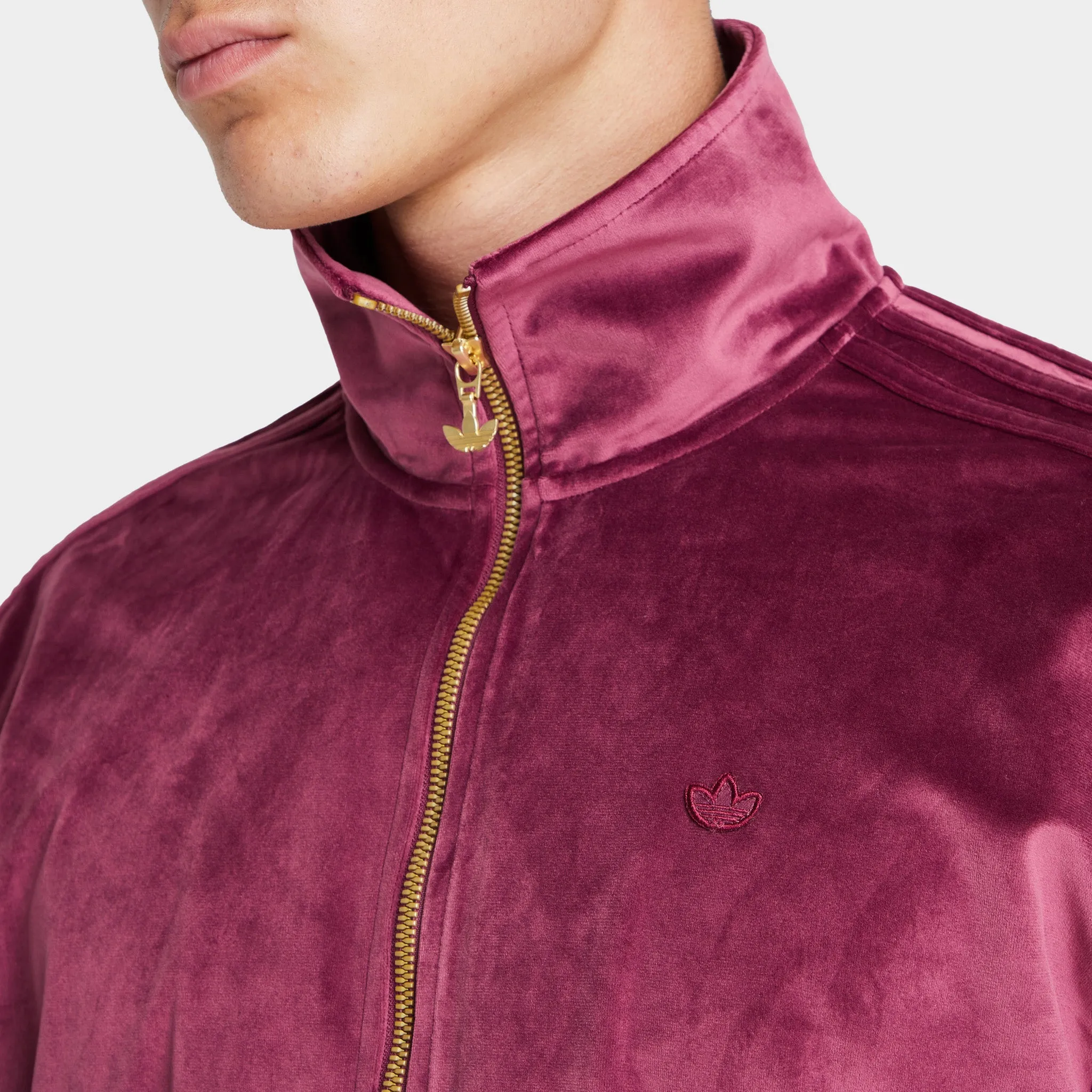 adidas Originals Adicolor Velour Track Jacket / Victory Crimson