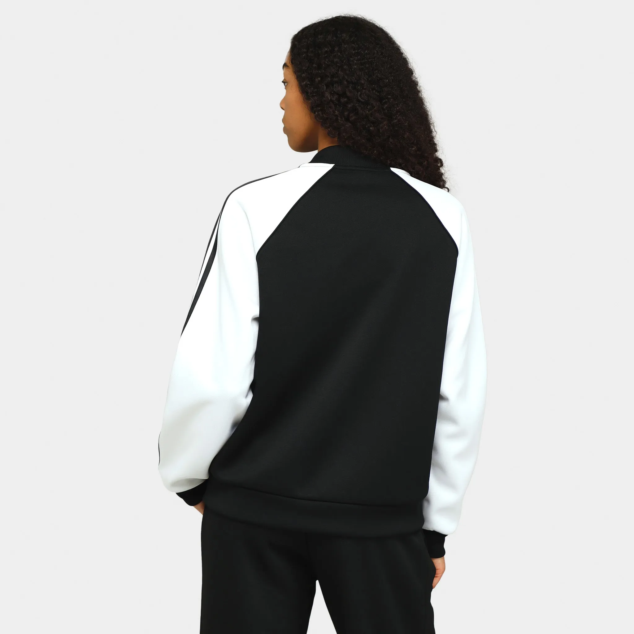 adidas Originals Women's Adicolor Classics Oversized SST Track Jacket Black / White