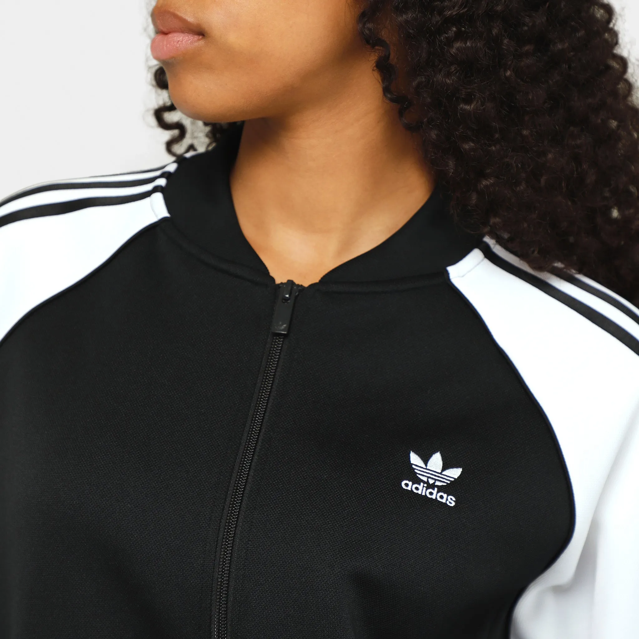 adidas Originals Women's Adicolor Classics Oversized SST Track Jacket Black / White