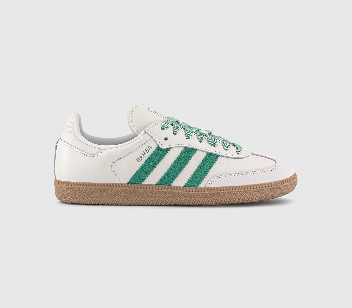 adidas Samba OG Trainers Offwhite Court Green Hazy Green