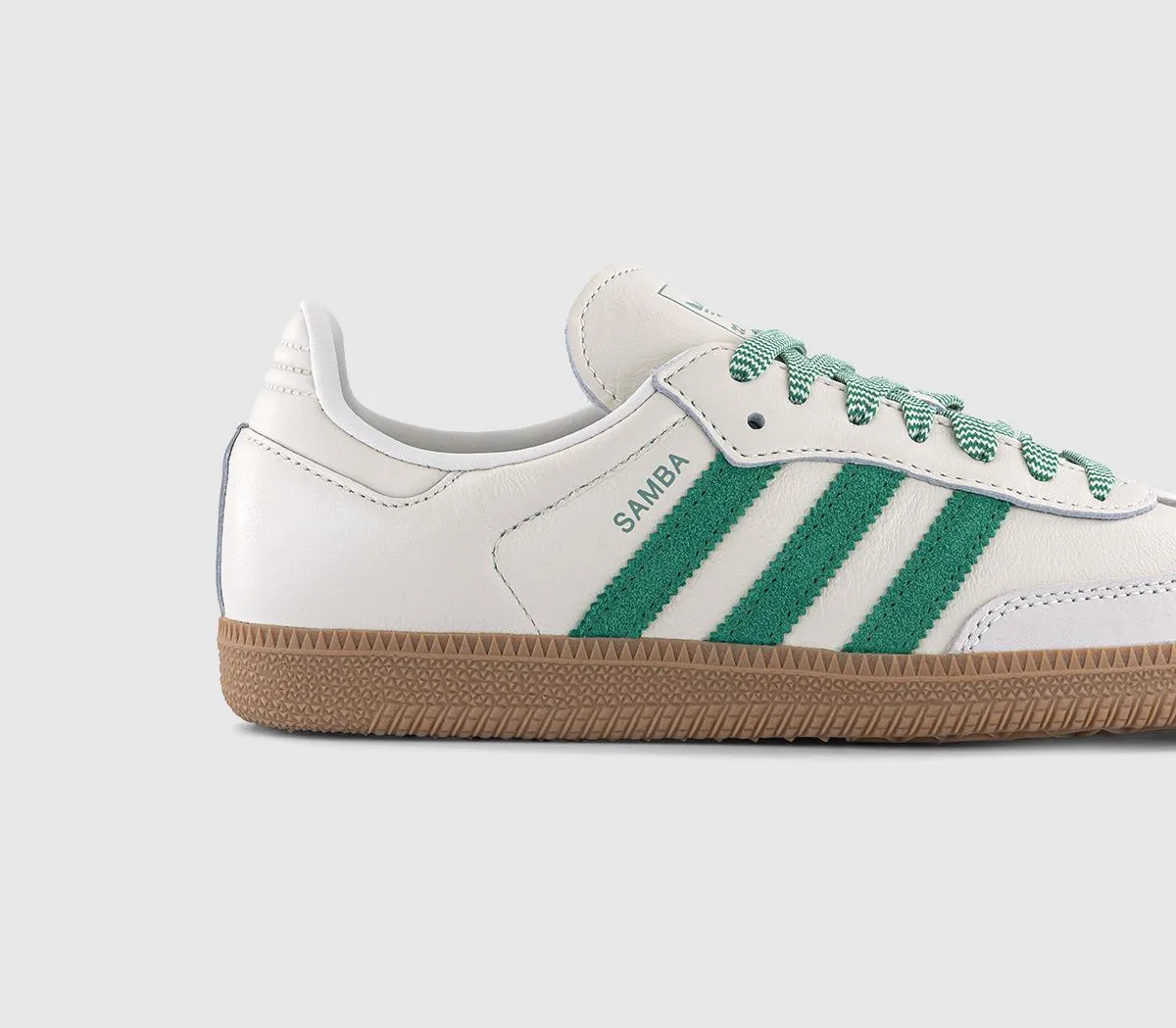 adidas Samba OG Trainers Offwhite Court Green Hazy Green