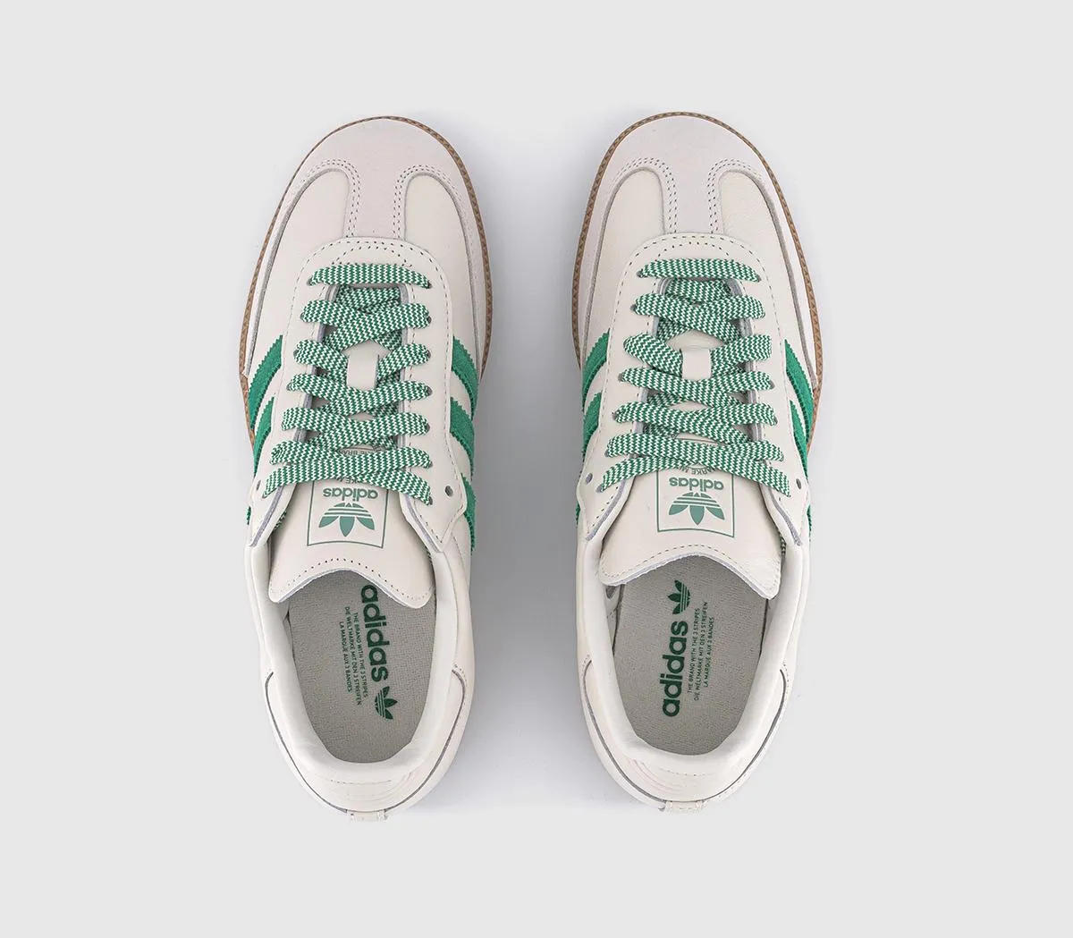 adidas Samba OG Trainers Offwhite Court Green Hazy Green