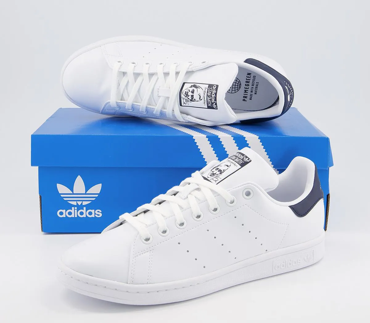 adidas Stan Smith Trainers Vegan White Navy