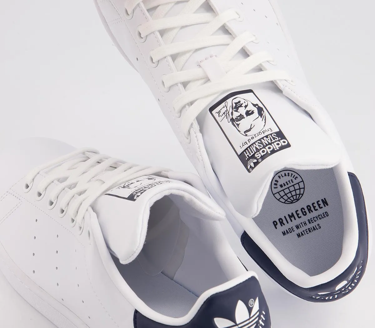 adidas Stan Smith Trainers Vegan White Navy