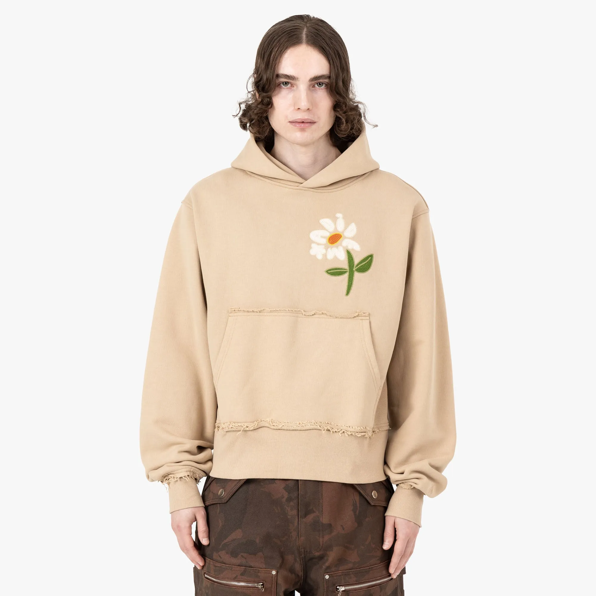 Adidem Asterisks Flower Pullover Hoodie / Brown