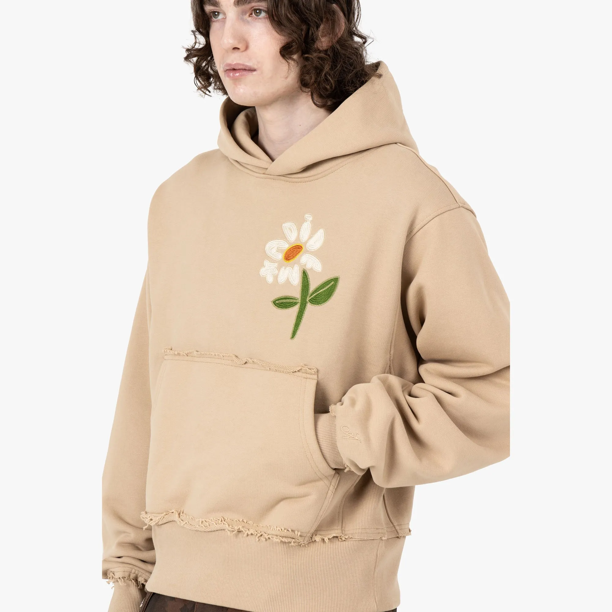 Adidem Asterisks Flower Pullover Hoodie / Brown