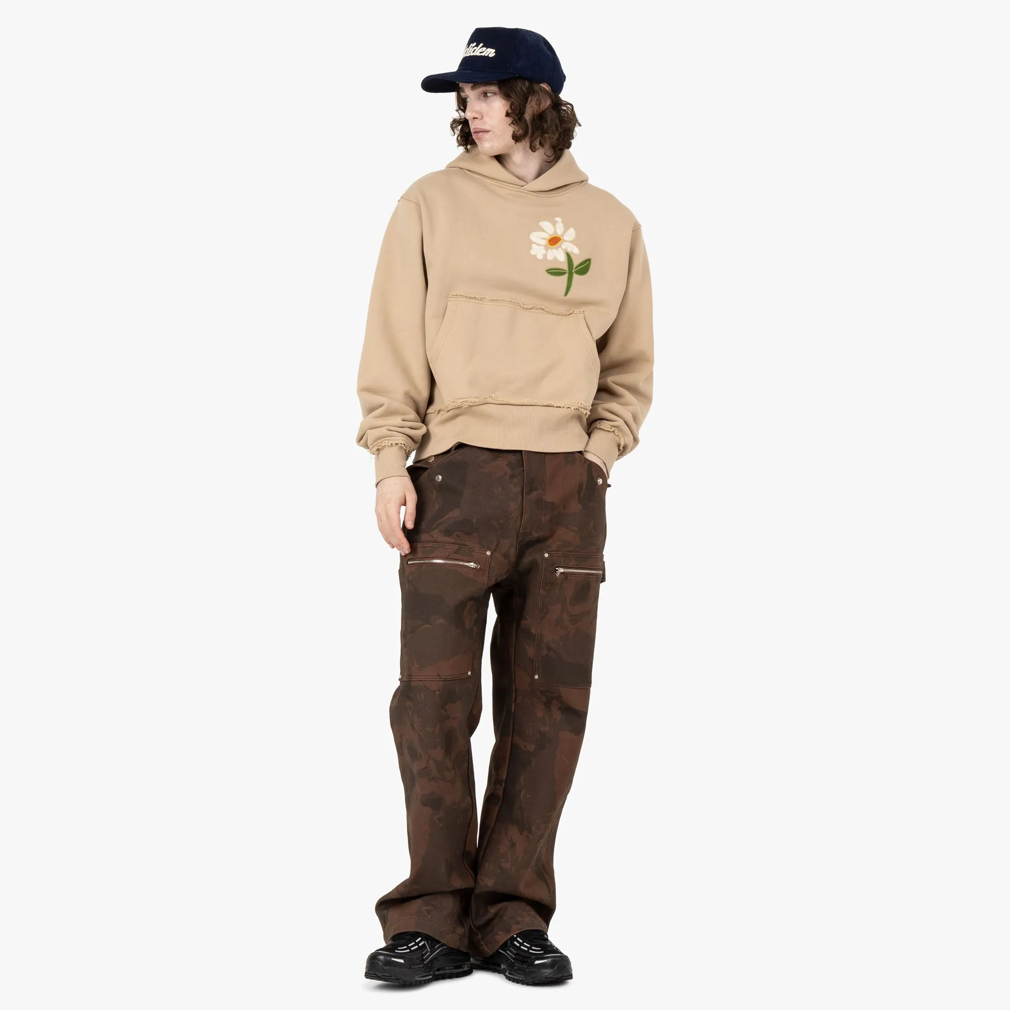 Adidem Asterisks Flower Pullover Hoodie / Brown