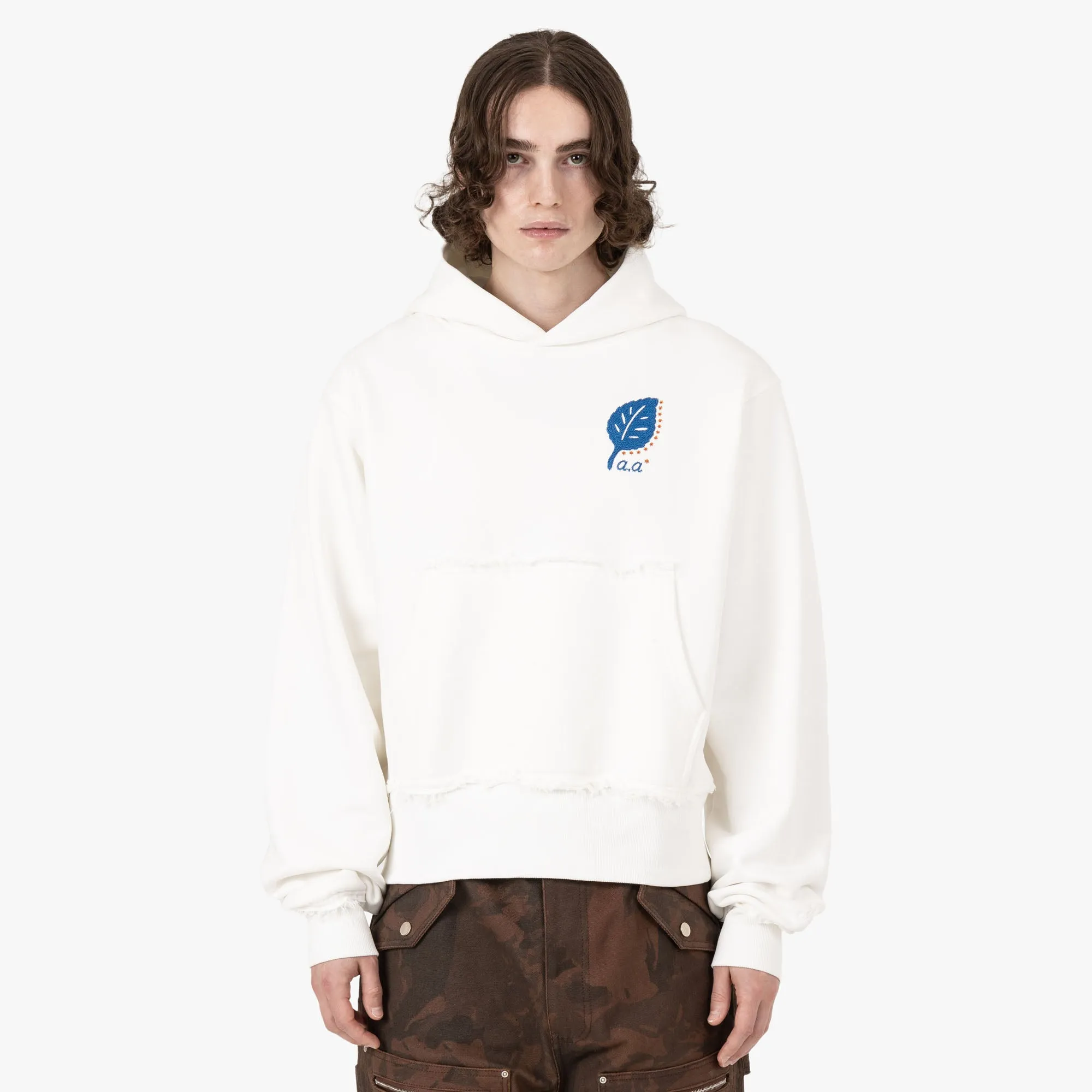 Adidem Asterisks Leaf Pullover Hoodie / Cream