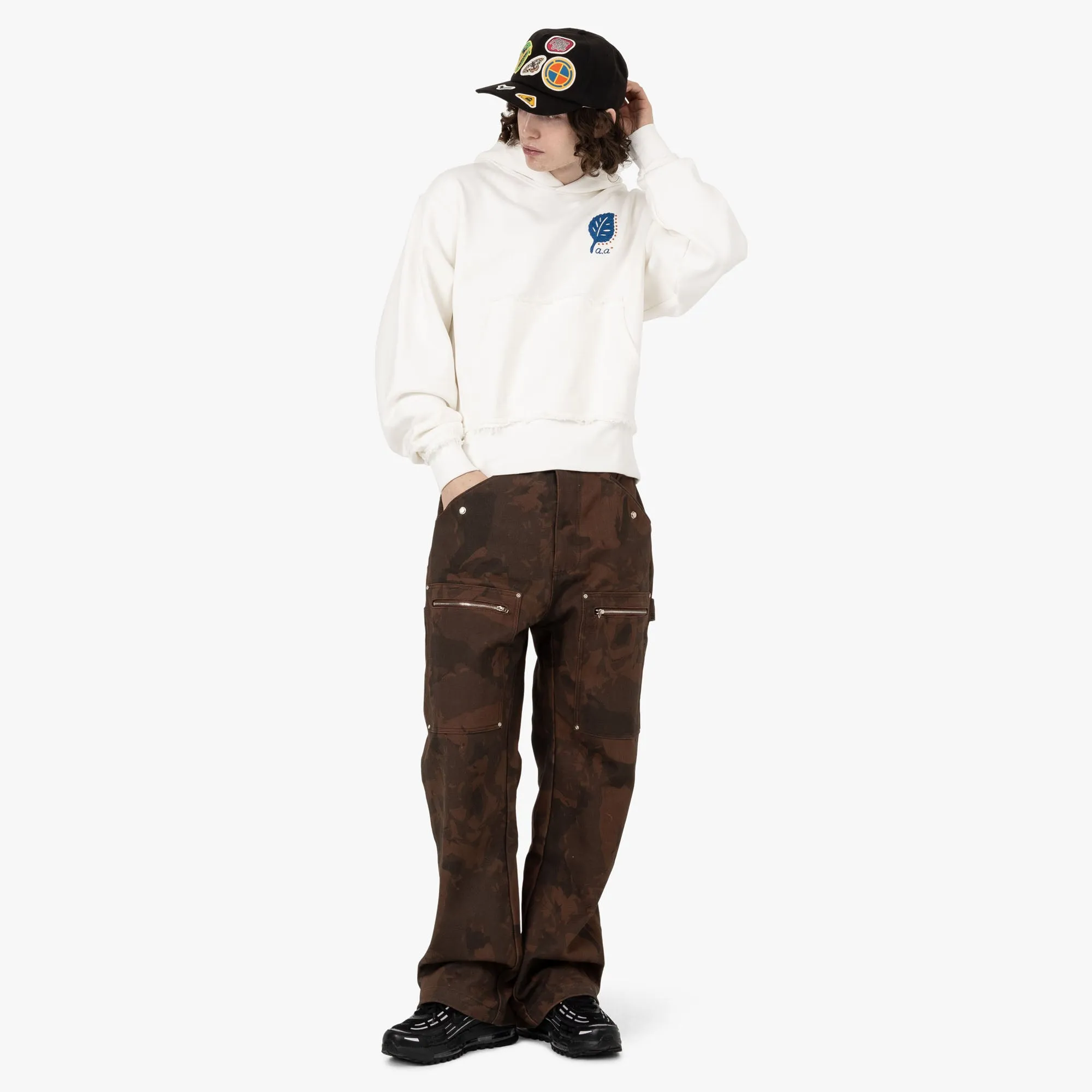 Adidem Asterisks Leaf Pullover Hoodie / Cream