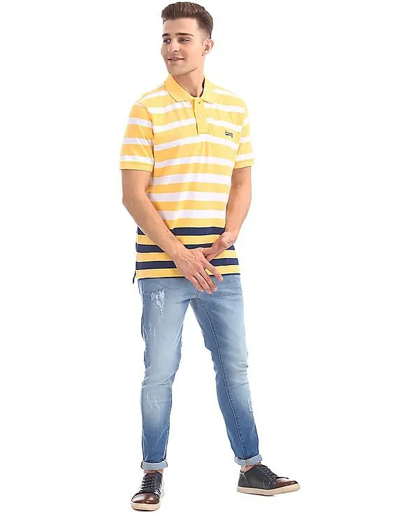 Aeropostale Striped Pique Polo Shirt