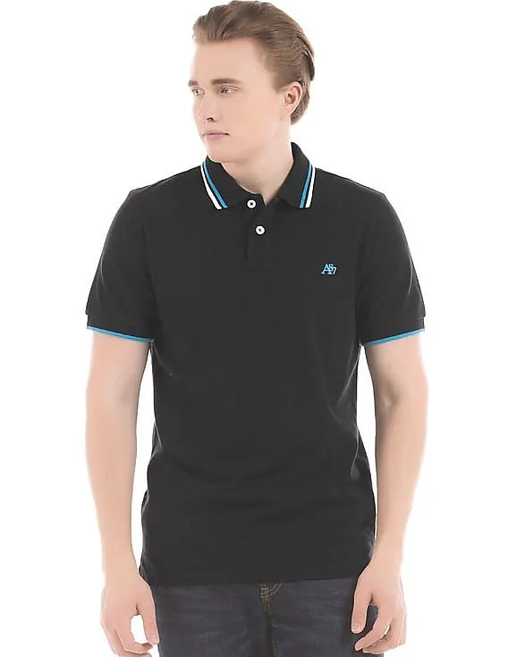 Aeropostale Tipped Pique Polo Shirt