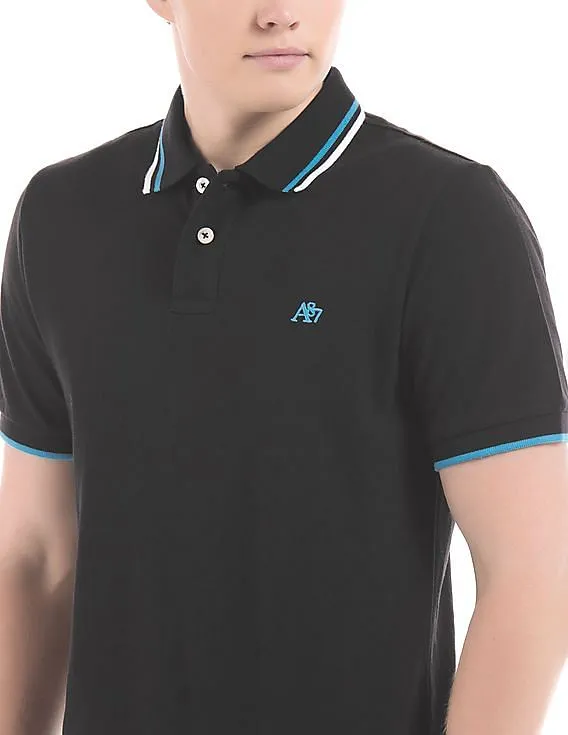 Aeropostale Tipped Pique Polo Shirt