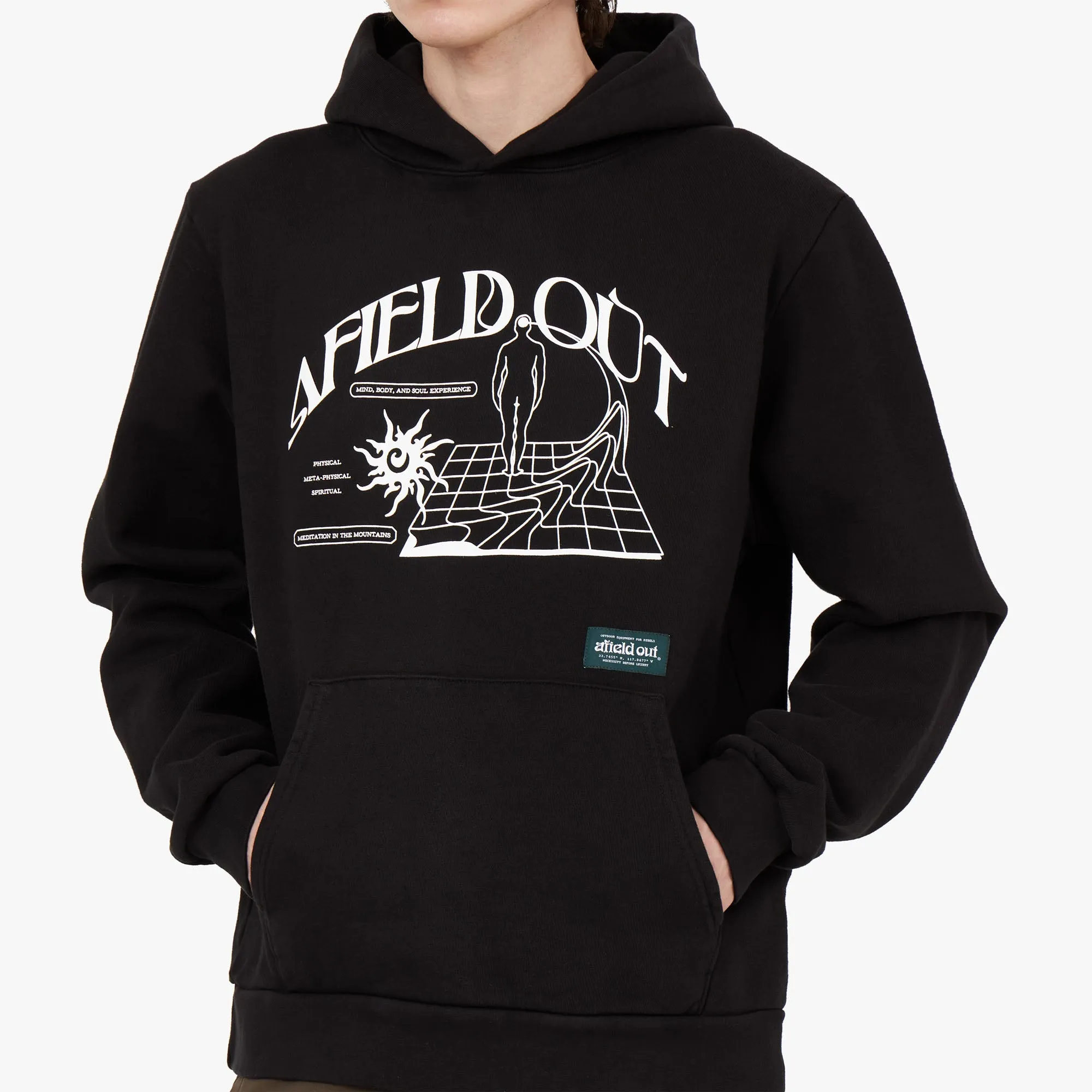 afield out Retreat Pullover Hoodie / Black