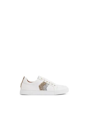 Alexandra white & glitter Trainers