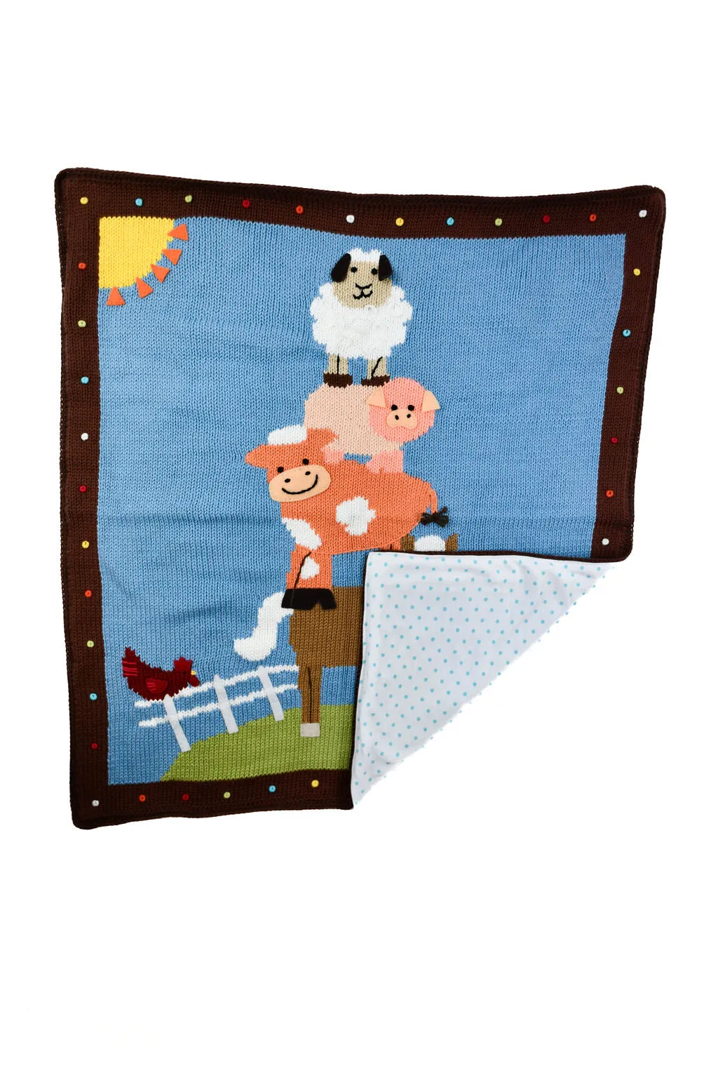 Animal Tower Baby Blanket