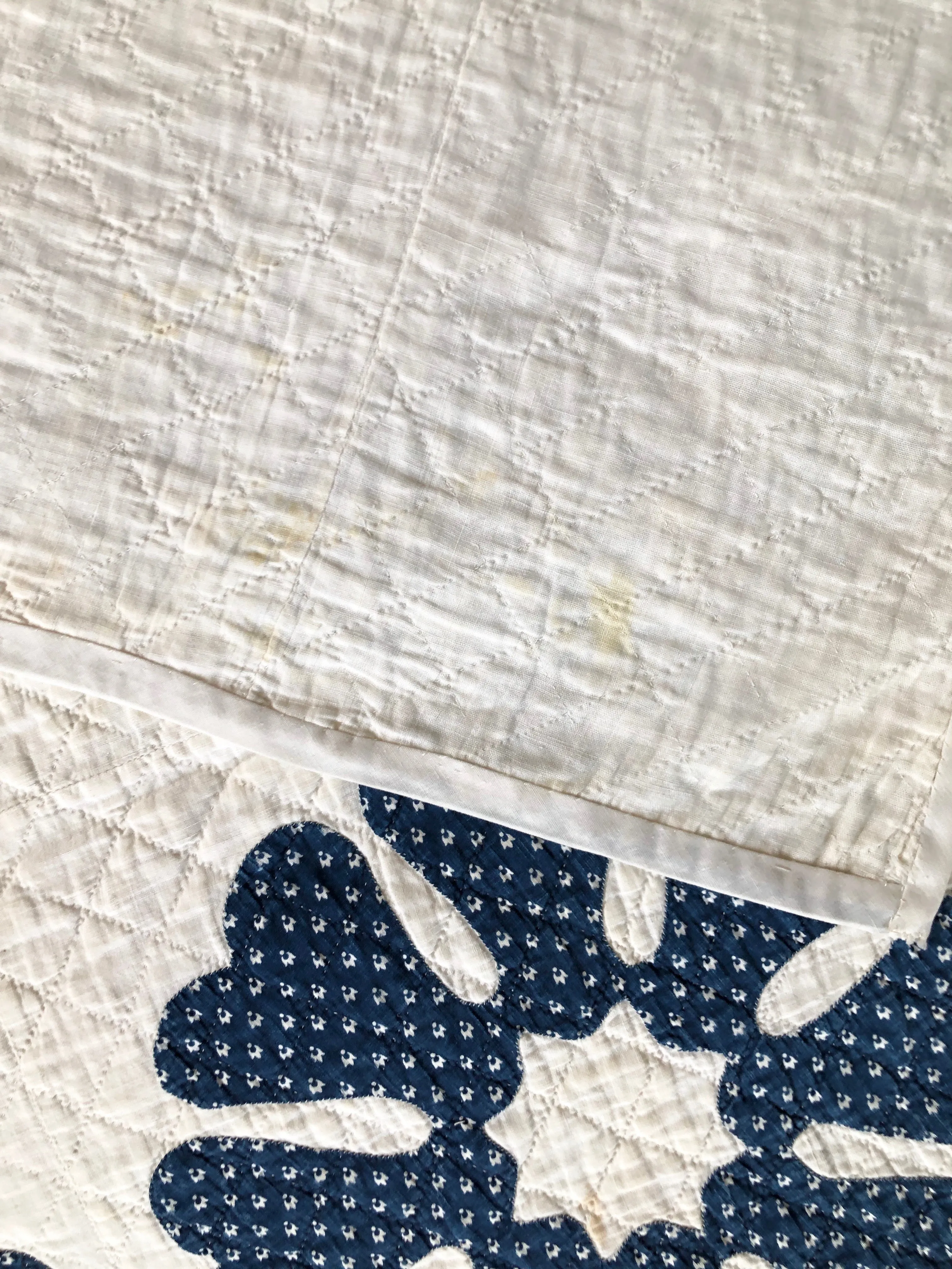 Antique Calico Applique Quilt