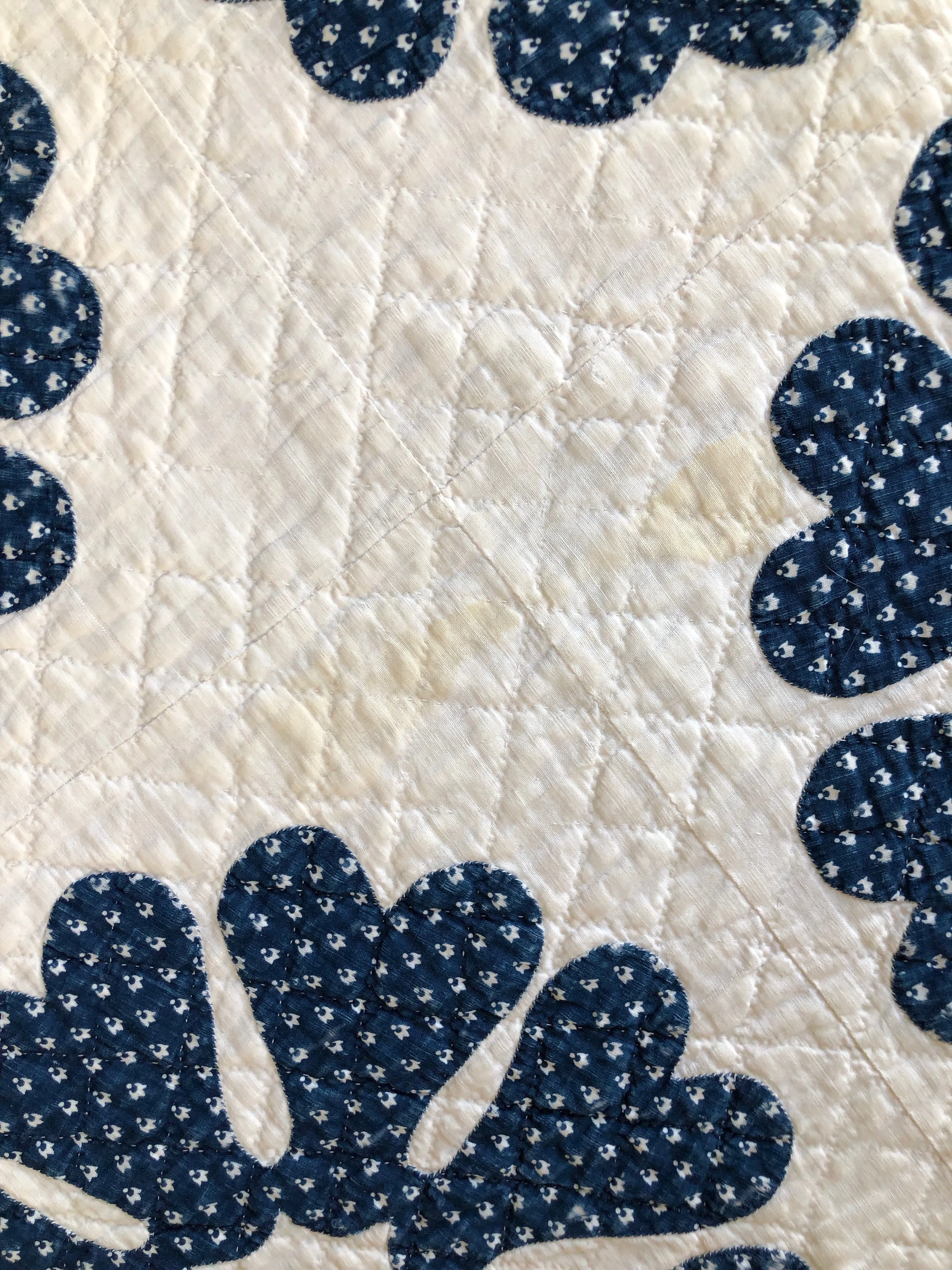 Antique Calico Applique Quilt