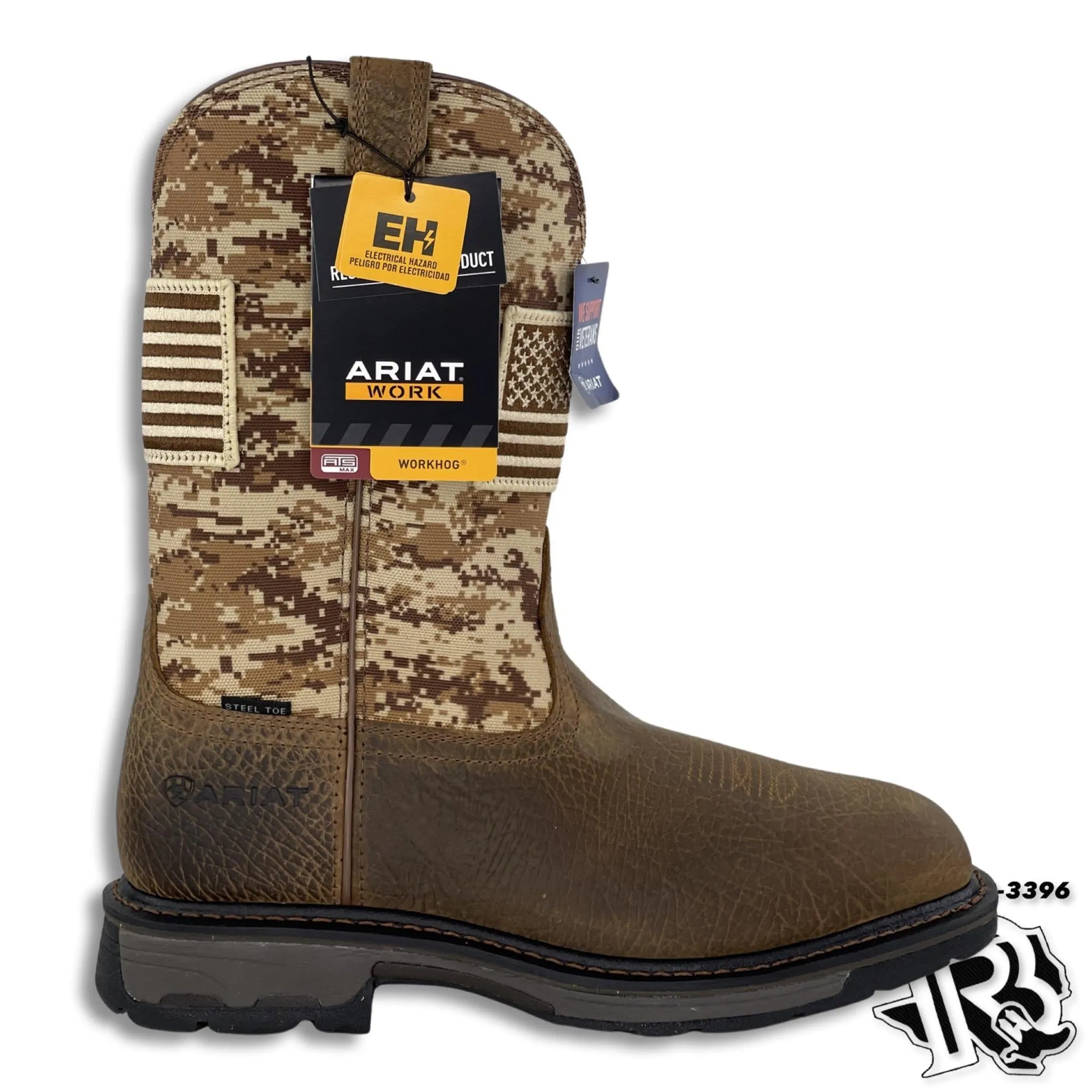 ARIAT STEEL TOE | PATRIOT FLAG MEN WESTERN WORK BOOT