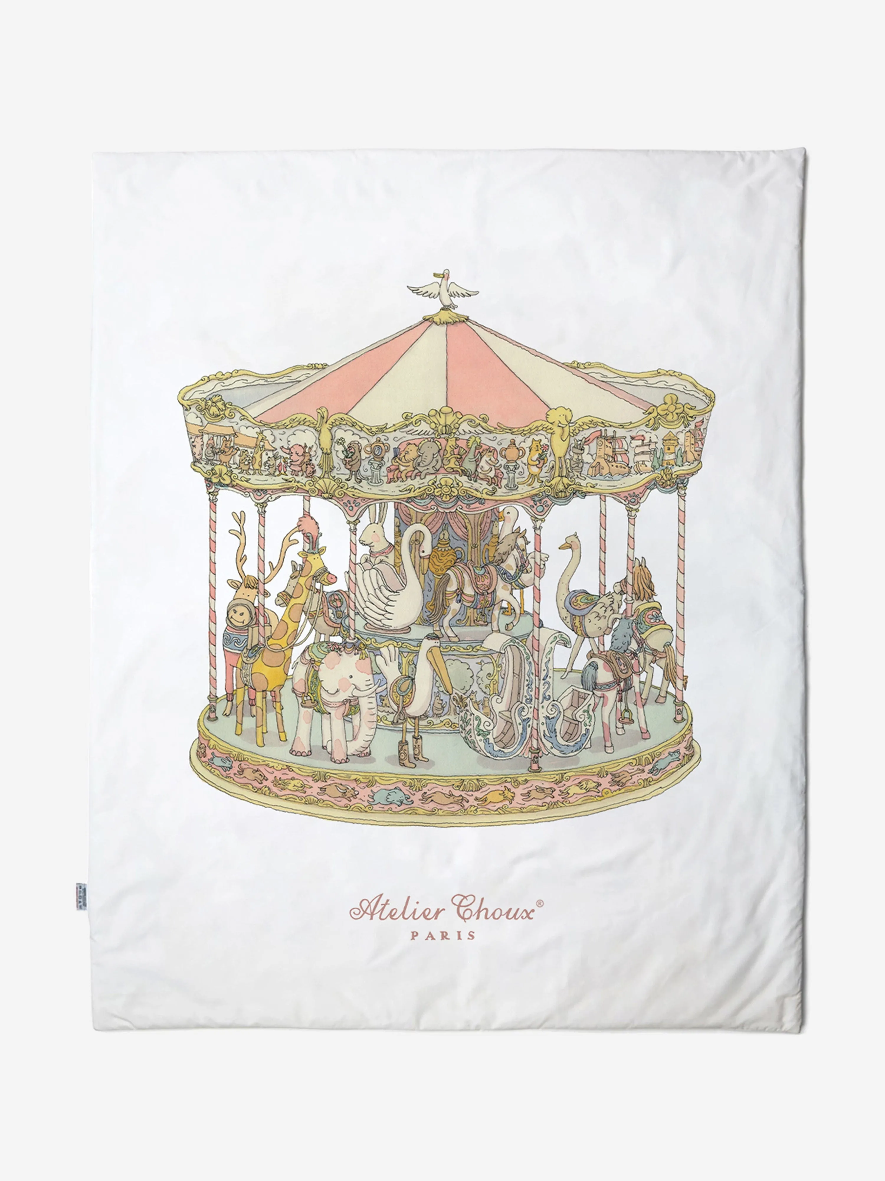 Atelier Choux Baby Reversible Paris / Carousel Quilt in Multicolour (1