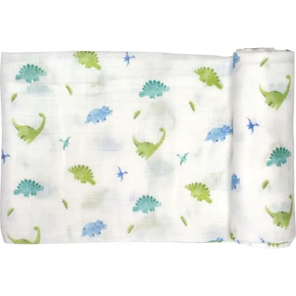 Bamboo Little Swaddle Blanket Set, Dinosaur