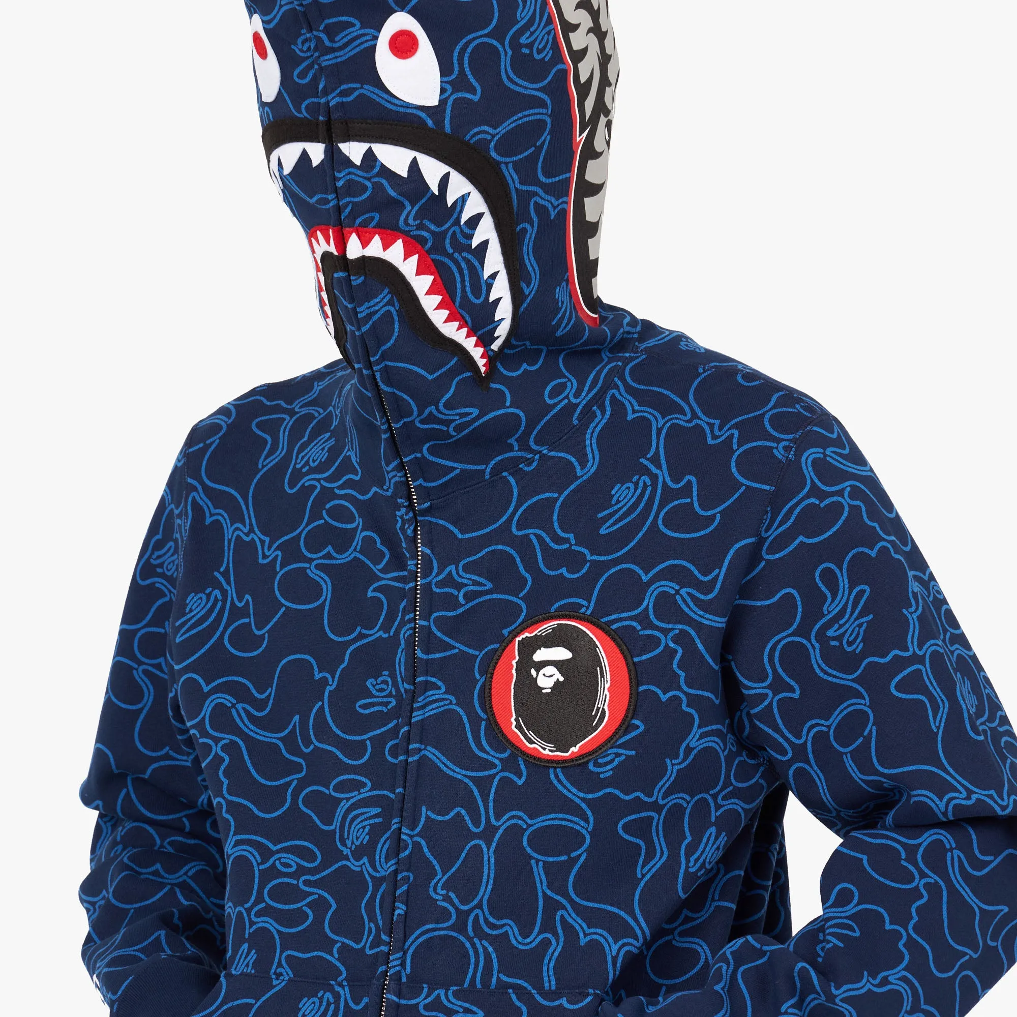 BAPE 30th Anniversary Shark Full Zip Hoodie / Blue