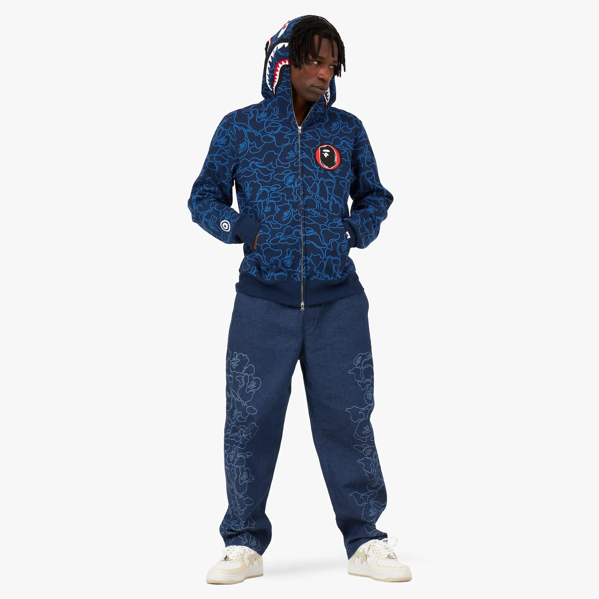 BAPE 30th Anniversary Shark Full Zip Hoodie / Blue