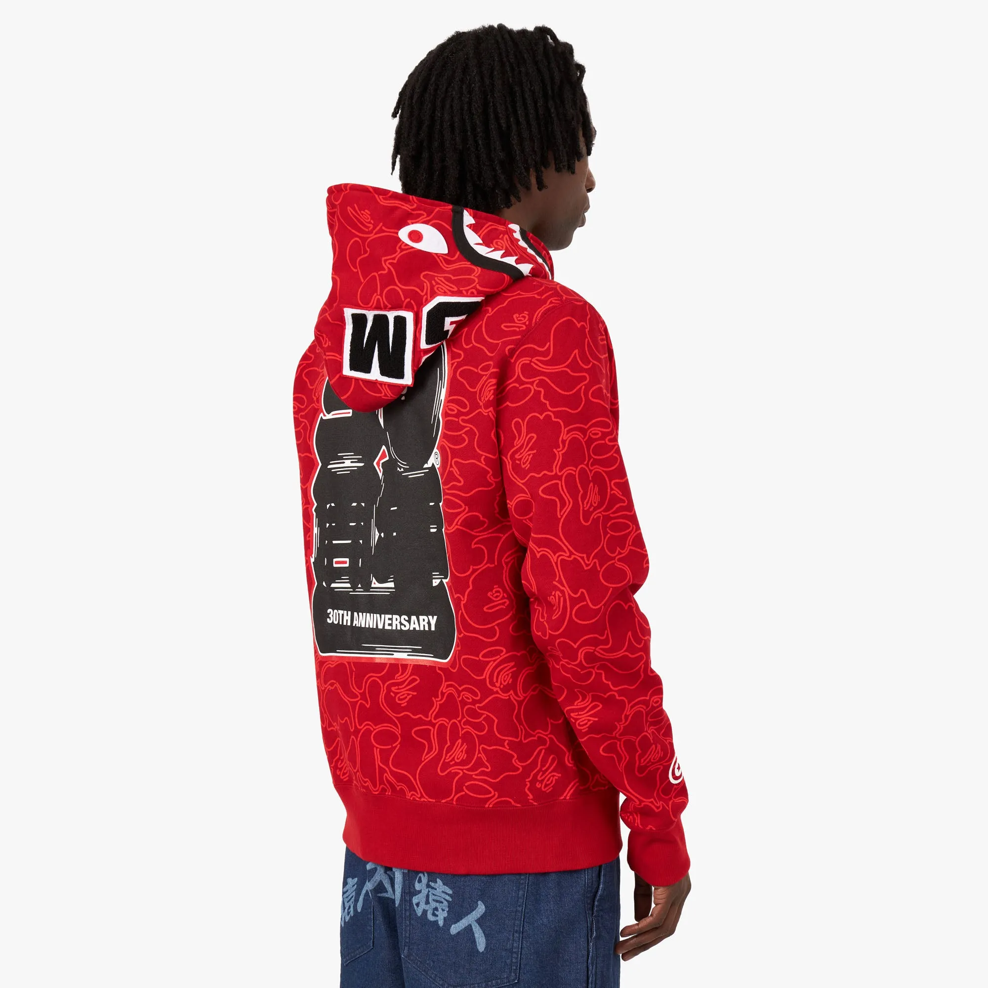 BAPE 30th Anniversary Shark Full Zip Hoodie / Red