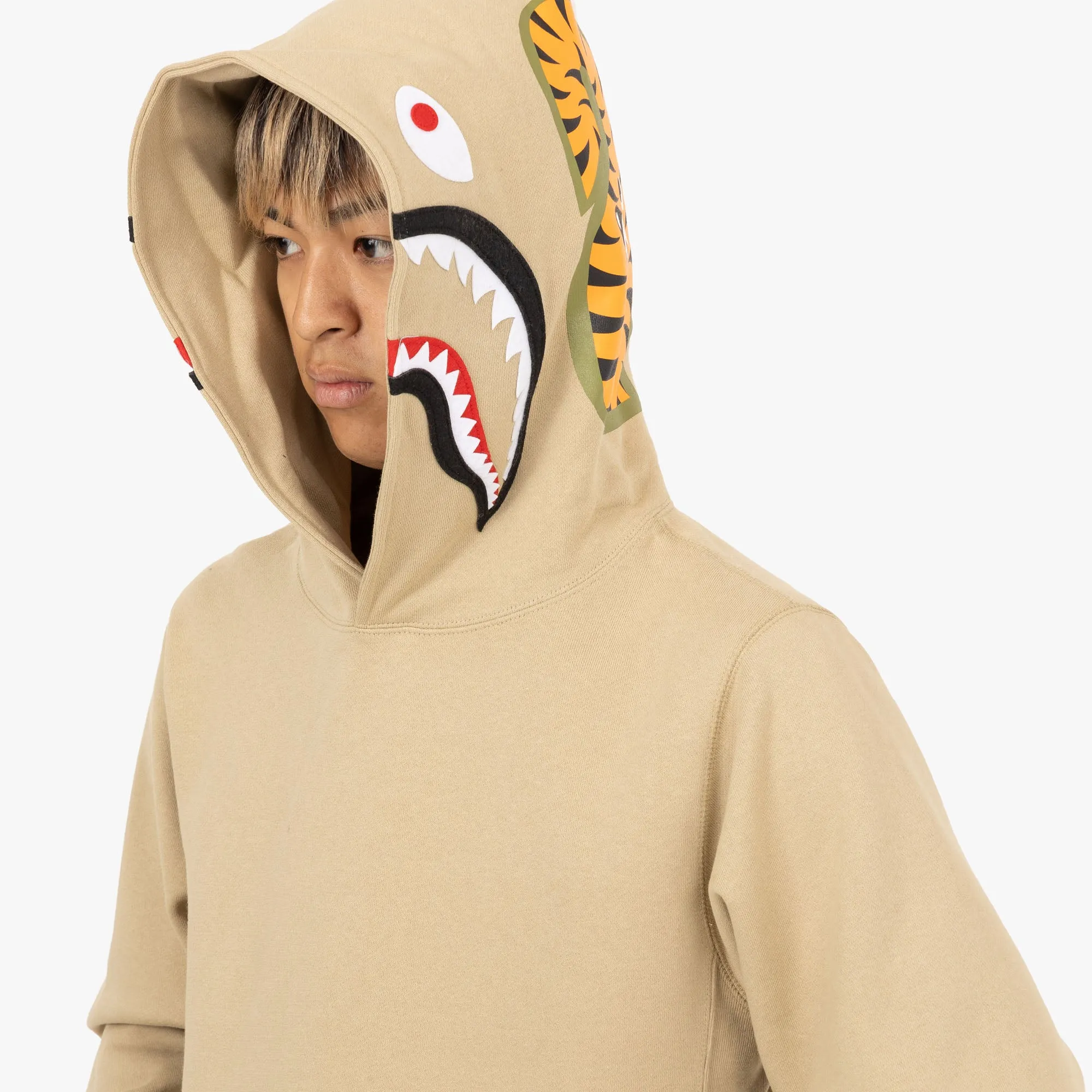 BAPE Shark Pullover Hoodie / Beige