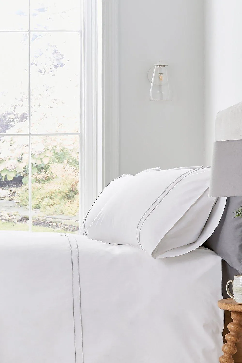 Bedding | 'Catherine' Cotton Percale Standard Pillowcase | Murmur