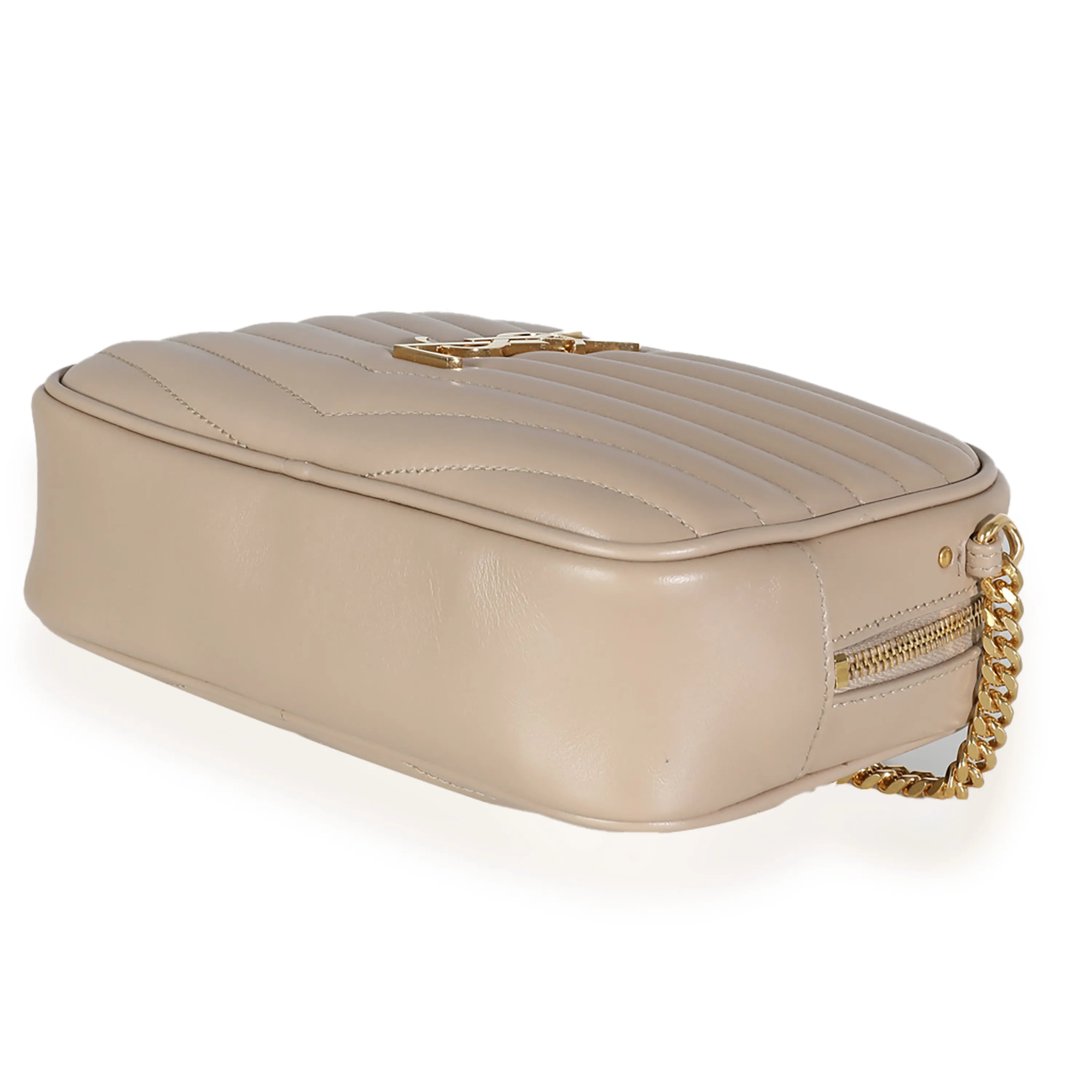 Beige Grain De Poudre Matelasse Monogram Mini Lou Camera Bag