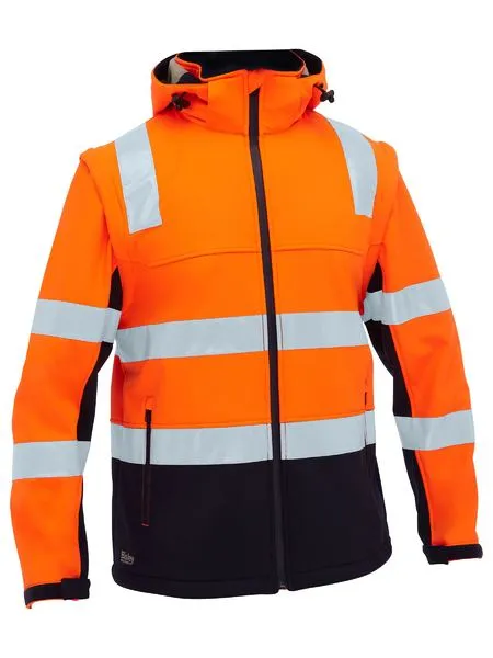 Bisley Taped Two Tone Hi Vis 3 In 1 Soft Shell Jacket (BJ6078T)-