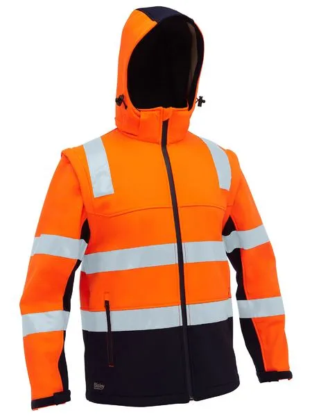 Bisley Taped Two Tone Hi Vis 3 In 1 Soft Shell Jacket (BJ6078T)-