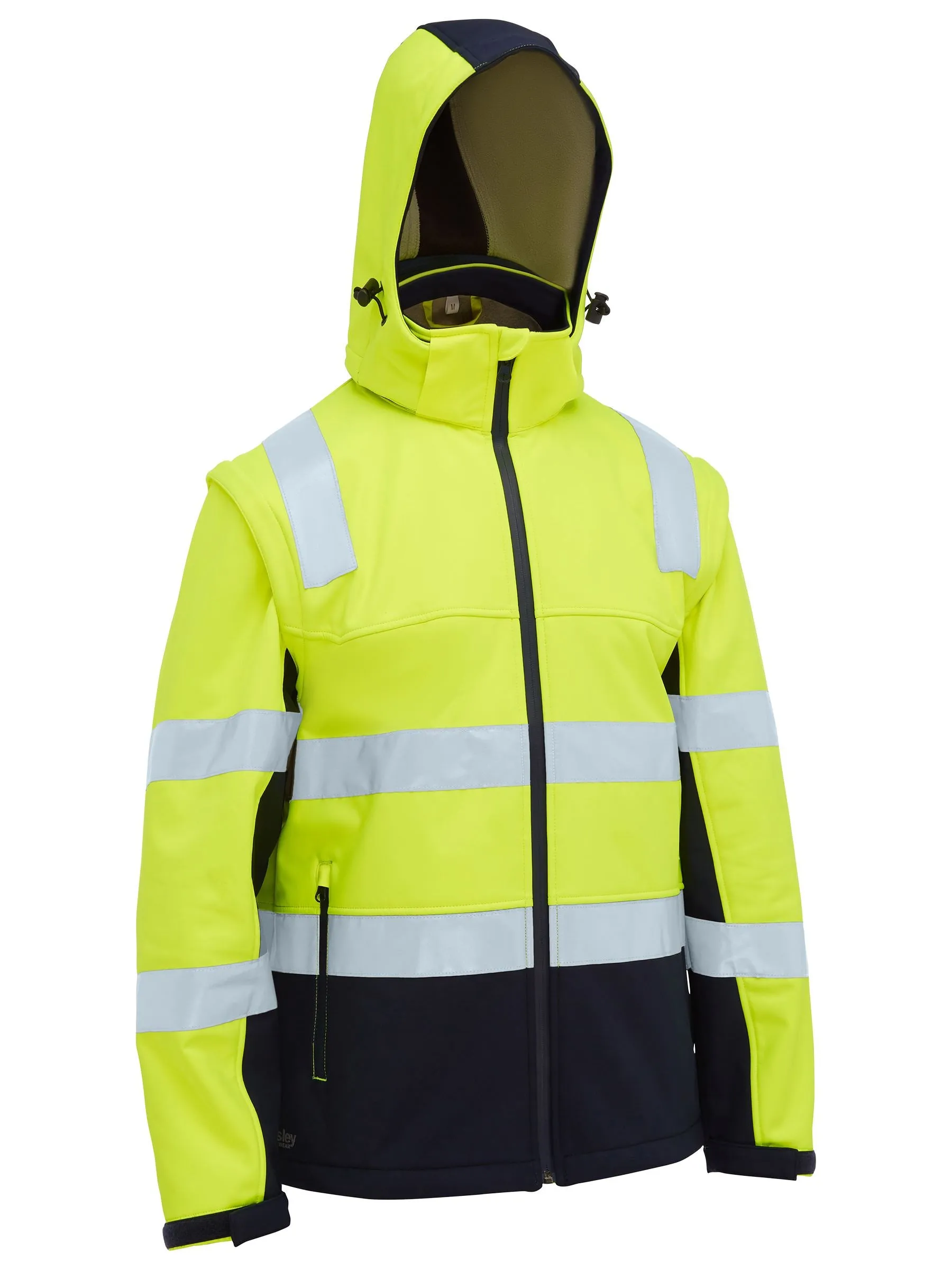 Bisley Taped Two Tone Hi Vis 3 In 1 Soft Shell Jacket (BJ6078T)-