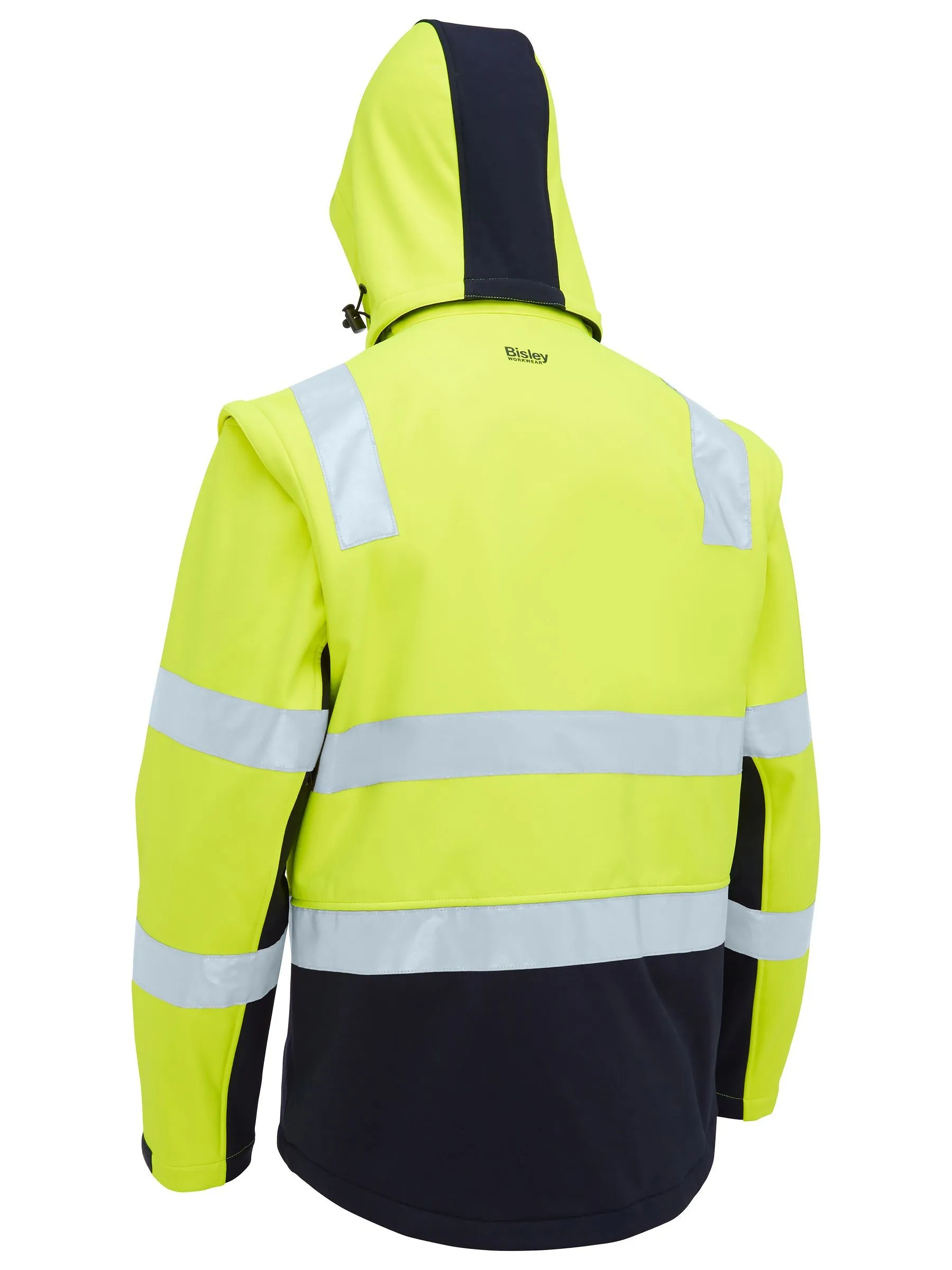 Bisley Taped Two Tone Hi Vis 3 In 1 Soft Shell Jacket (BJ6078T)-