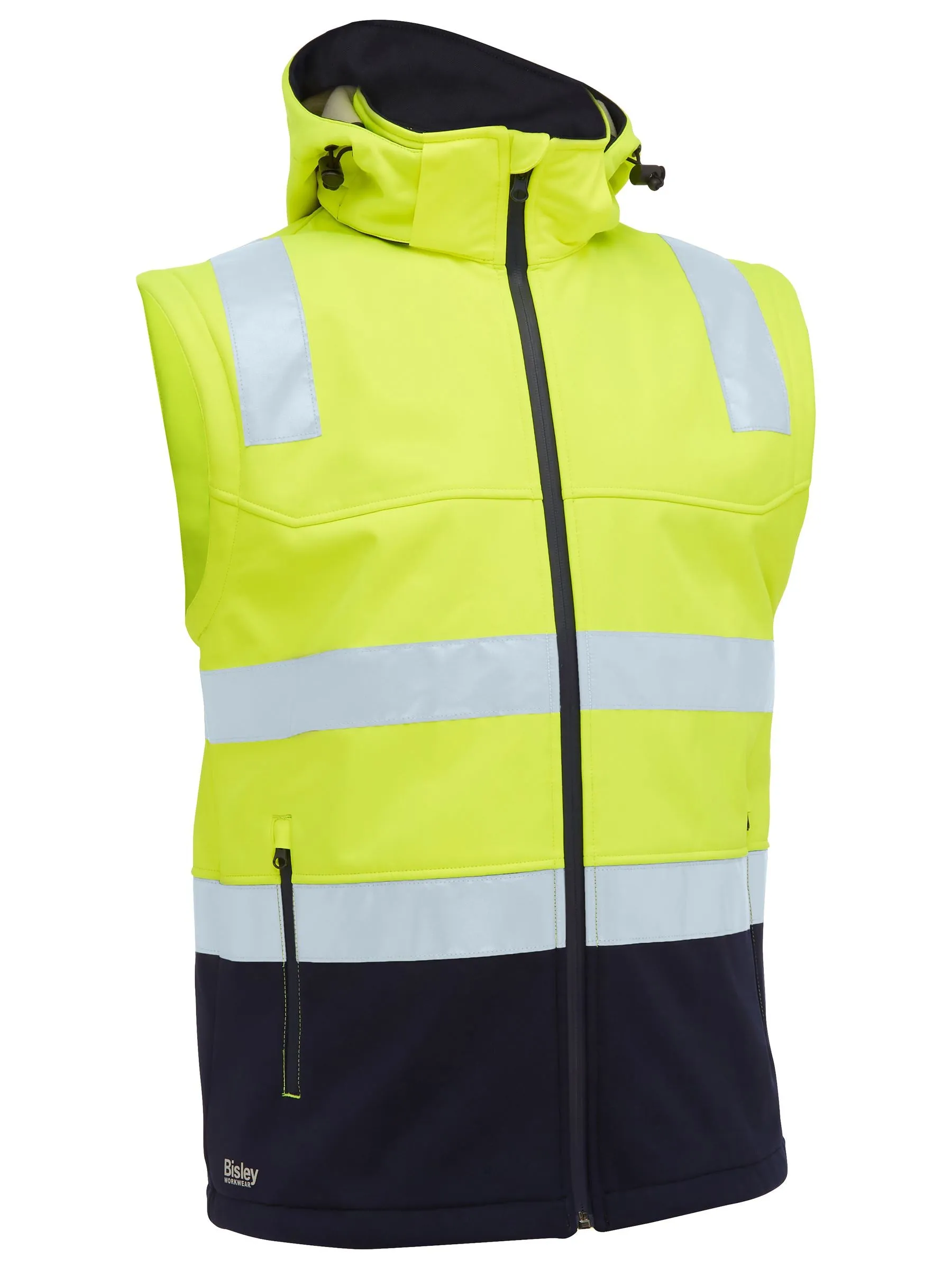 Bisley Taped Two Tone Hi Vis 3 In 1 Soft Shell Jacket (BJ6078T)-