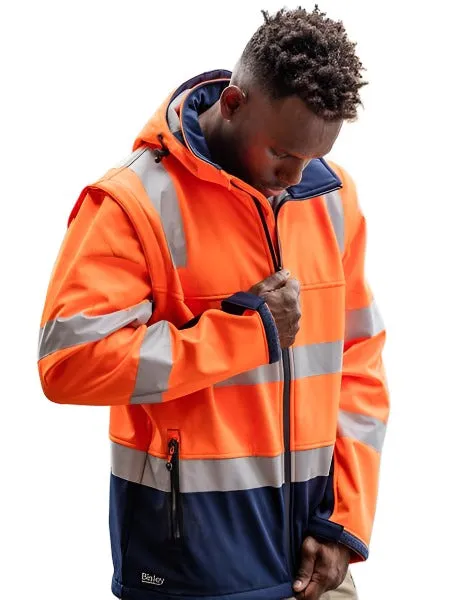 Bisley Taped Two Tone Hi Vis 3 In 1 Soft Shell Jacket (BJ6078T)-