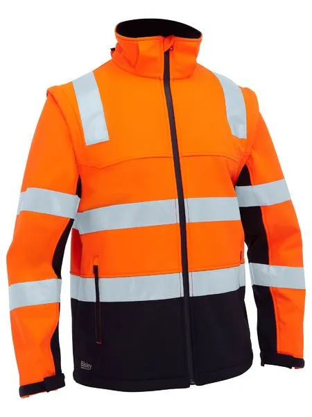 Bisley Taped Two Tone Hi Vis 3 In 1 Soft Shell Jacket (BJ6078T)-