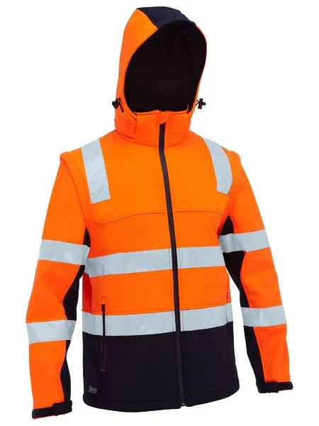 Bisley Taped Two Tone Hi Vis 3 In 1 Soft Shell Jacket (BJ6078T)-