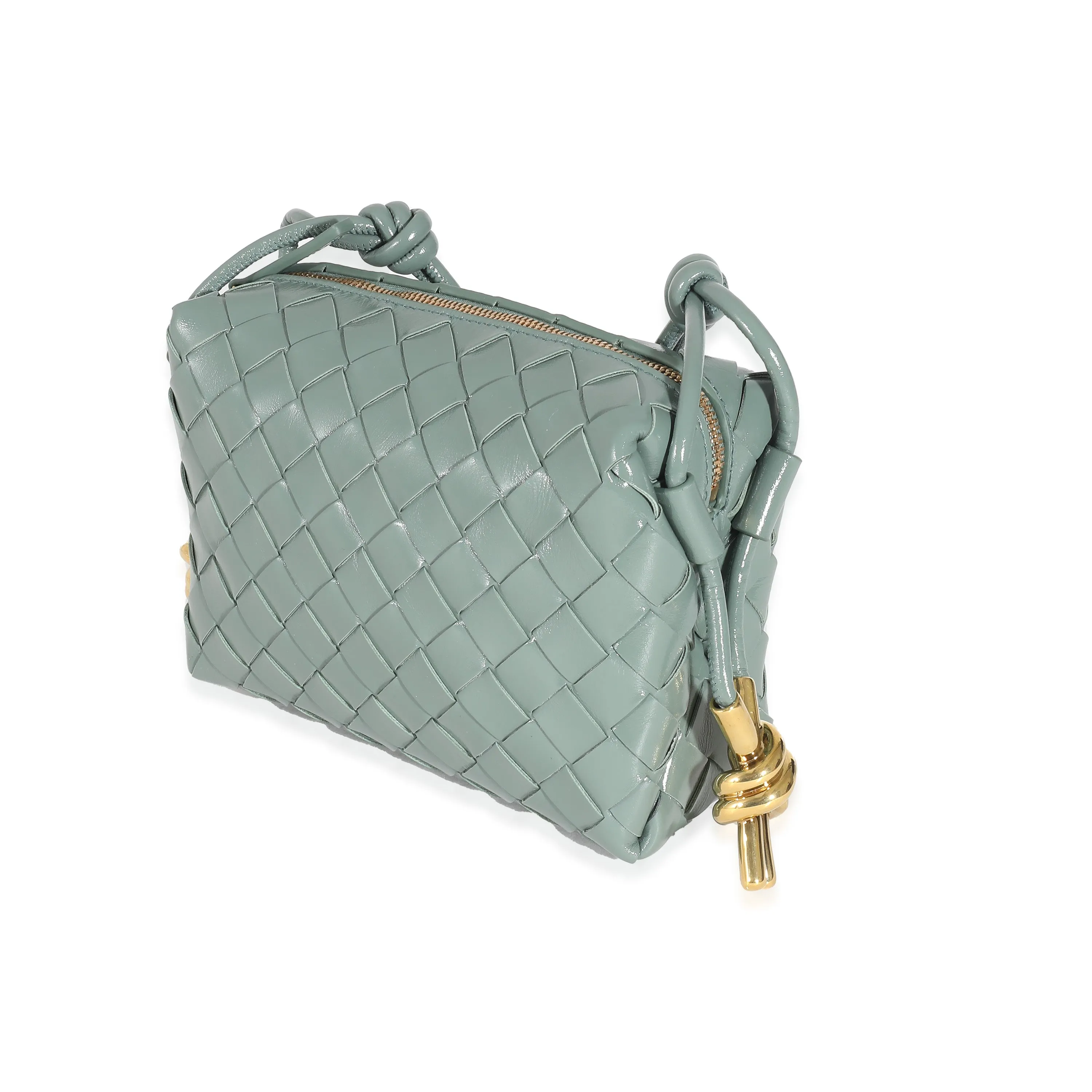 Bottega Veneta Aloe Patent Intrecciato Mini Loop Camera