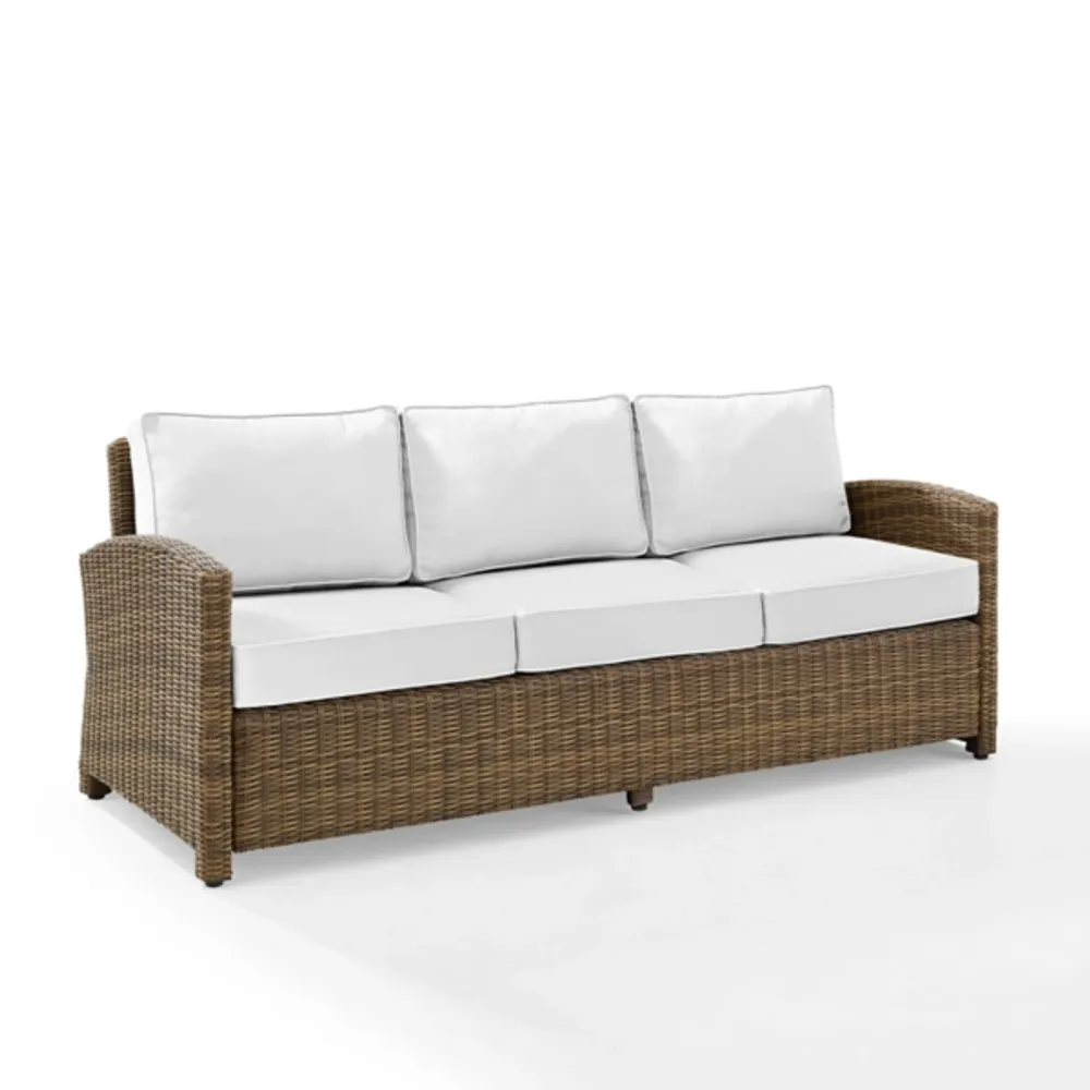 Bren Brown Wicker Sofa with Sunbrella Cushions