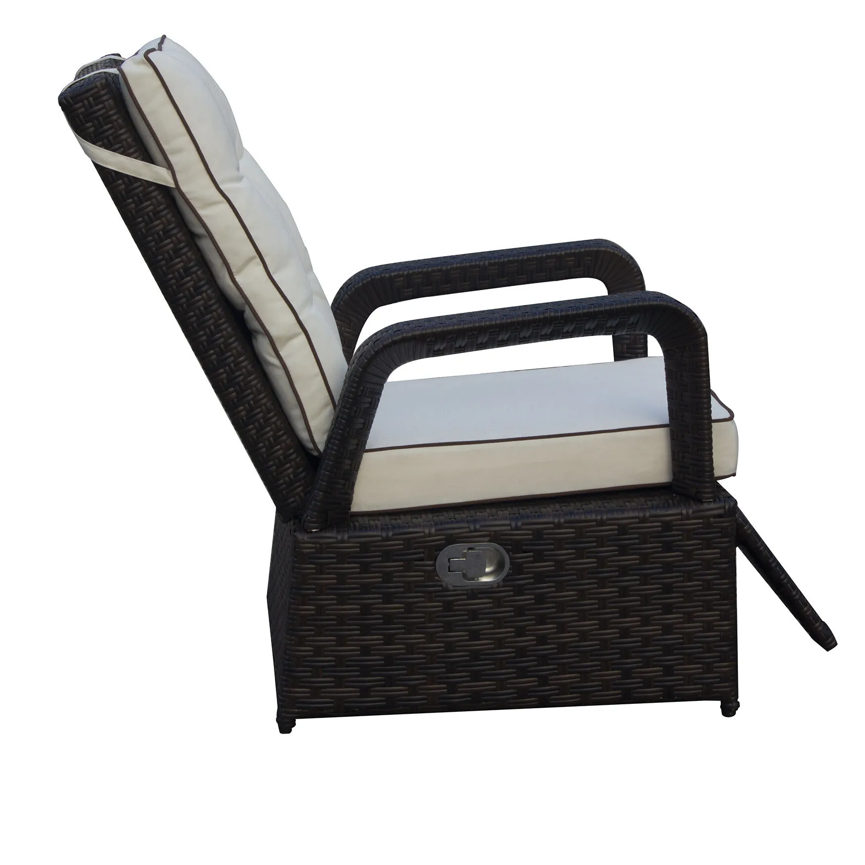 Brusell Outdoor Wicker Recliner Patio Chair With Cushions Patio Chair