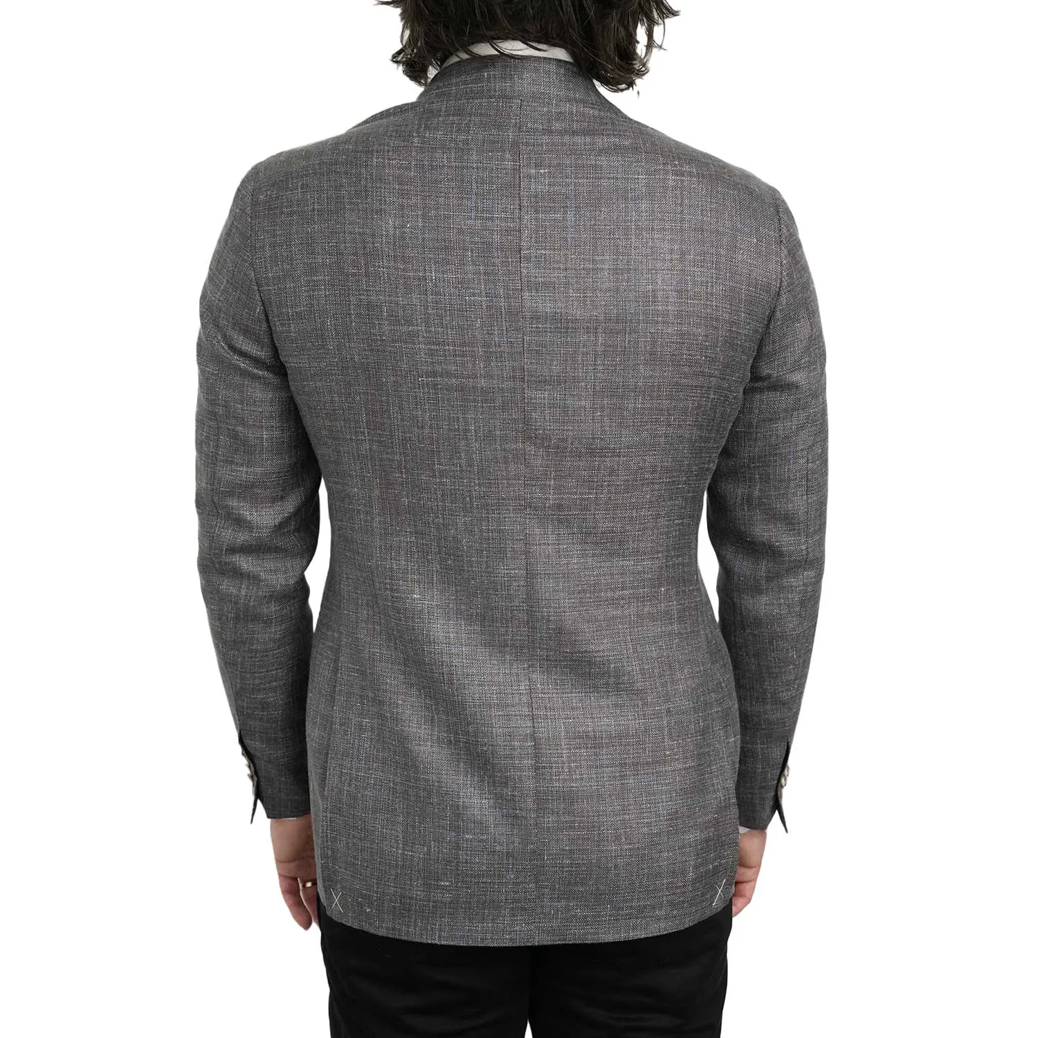 CANALI Silk & Wool Kei Regular Fit Brown Linen Jacket | Menswear Online